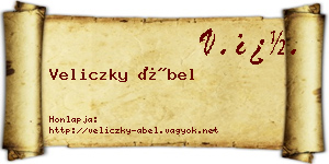 Veliczky Ábel névjegykártya