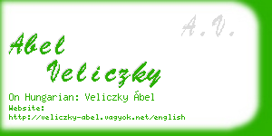 abel veliczky business card
