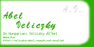 abel veliczky business card